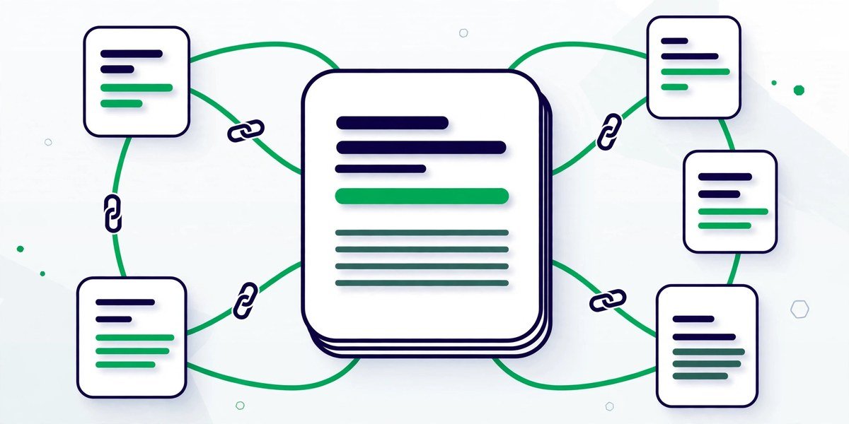 Internal linking strategy for blogs - diagram showing pillar posts connected to supporting articles